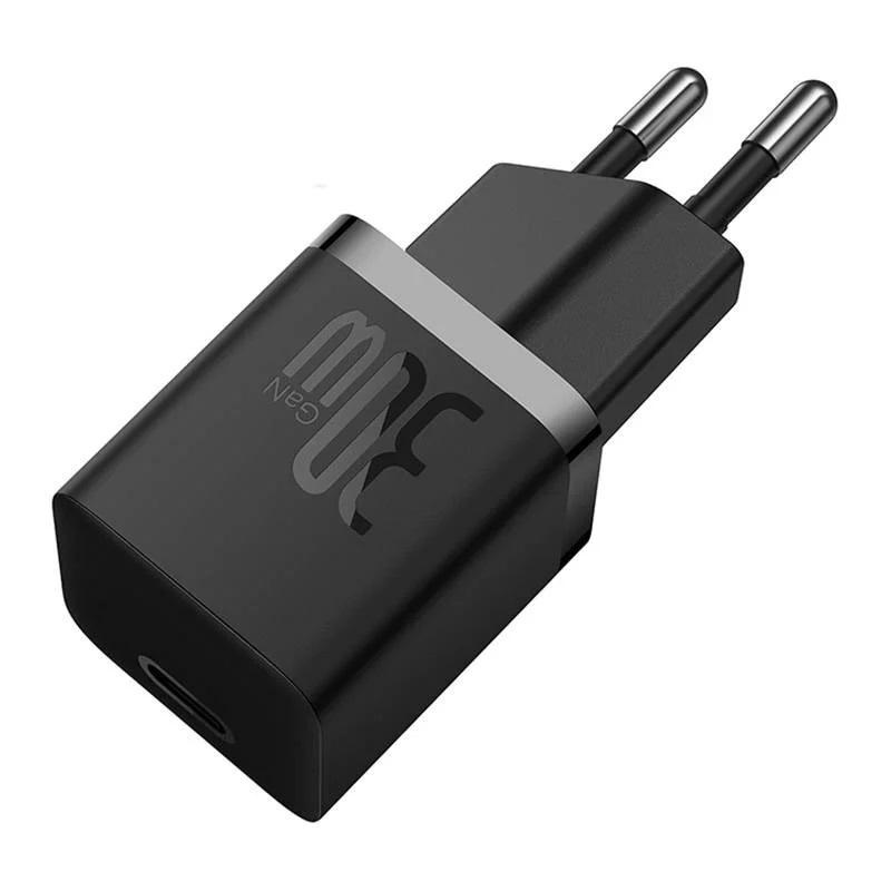 Incarcator retea Baseus, GaN5 Fast Charger 30W, 1 x USB Type-C 5V/3A, negru - Img 2