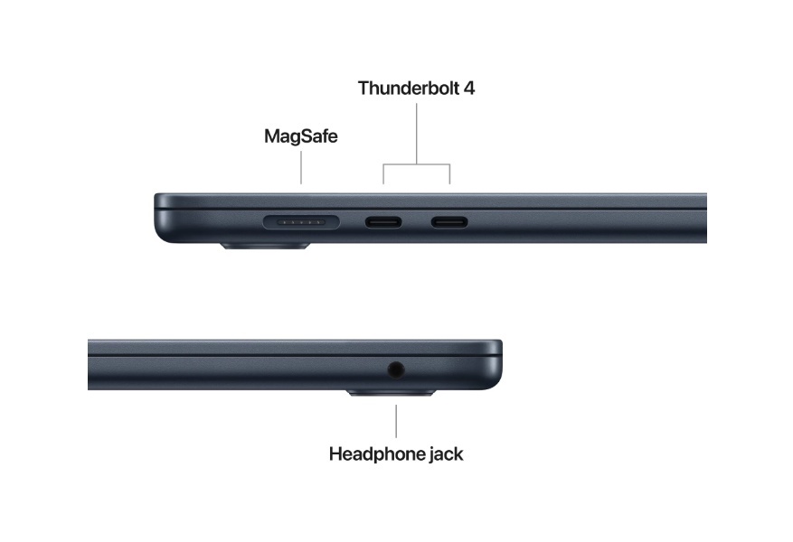 MacBook Air 15.3" Retina/Apple M4 (CPU 10-core, GPU 10-core, Neural Engine16-core)/16GB/512GB - Midnight - US English (Cto from MW1M3RO/A) - Img 3