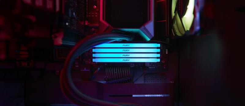 Memorie RAM Kingston DDR4 32GB 3200Mhz CL16 1.35V Dual Channel Kit Fury Beast Black RGB XMP - Img 5