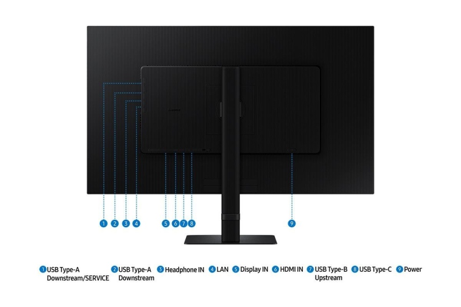 Monitor Samsung 32" LS32D800UAUXEN, Diagonal (inch): 32, Diagonal (cm): 81, Aspect ratio: 16:9, Panel: VA, Resolution: 3840x2160, Refresh Rate: 60Hz, Response time GtG: 5ms, Brightness (max): 350 cd/m², Contrast (static) : 3000:1, Viewing angle: - Img 16