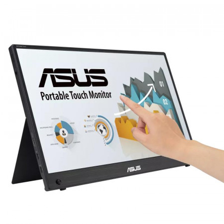 MONITOR TOUCH MB16AHT 15.6 inch, Panel Type: IPS, Resolution: 1920x1080, Aspect Ratio: 16:9, Refresh Rate:60Hz, Response time GtG: 5 ms, Brightness: 250 cd/m², Contrast (static): 700:1, Viewing angle: 170/170, Colours:262k , 2W speakers, Adjustability: