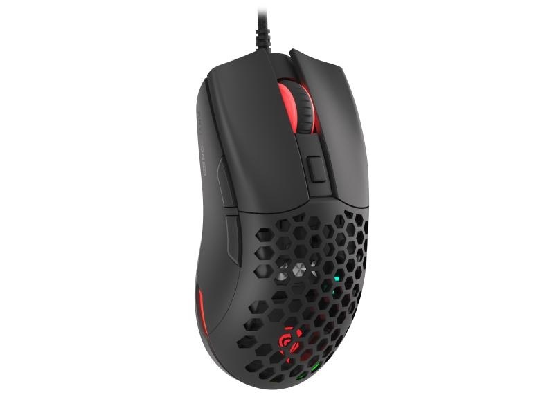 Mouse gaming cu fir Genesis Krypton 750, senzor optic Pixart PAW3333, interfata USB, rezolutie maxima 8000 DPI, numar butoane programabile 6, iluminare RGB, switch mecanic Huano, alb - Img 5