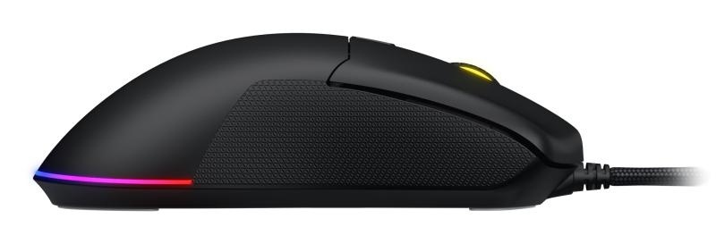 Mouse gaming cu fir Hator Pulsar 3, conectivitate USB, polling rate pana la 1000Hz, senzor Optical PixArt PMW 3311, rezolutie maxima 12000 DPI, switch HATOR® Optical 100M, iluminare RGB 16.8M culori, side switch Kailh 3M, negru - Img 6