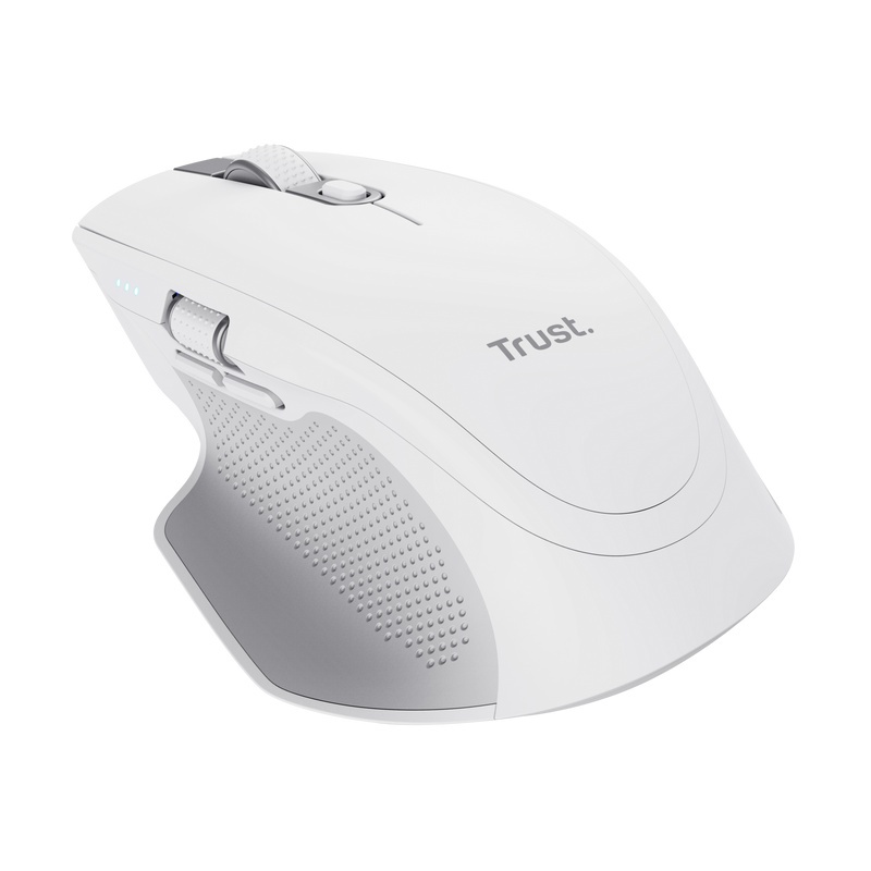 Mouse Trust Ozaa+, wireless RF 2.4GHz, bluetooth, conectivitate USB 1.1, 2.0, 3.0, rezolutie maxima 3200 DPI, alb - Img 3
