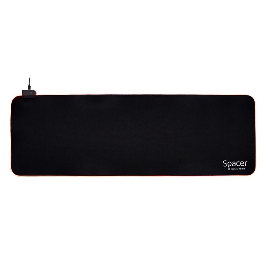 Mousepad Spacer RGB gaming, cauciuc si material textil, 900 x 300 x 3 mm, 1.8 m lungime cablu, 13 moduri de iluminare, statice si dinamice, negru/rgb - Img 3