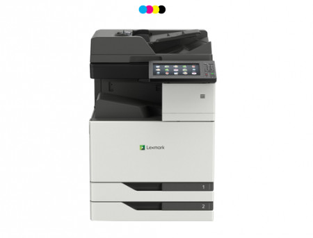 Multifunctional laser color Lexmark CX920de, Imprimare/Copiere/Scanare/Fax, A3, Grup de lucru mare,Ecran tactil color Lexmark din clasa e-Task de 10 inchi (25 cm),Tavă de ieşire de 250 de coli, Unitate duplex integrată, Alimentator multifuncţional de 150