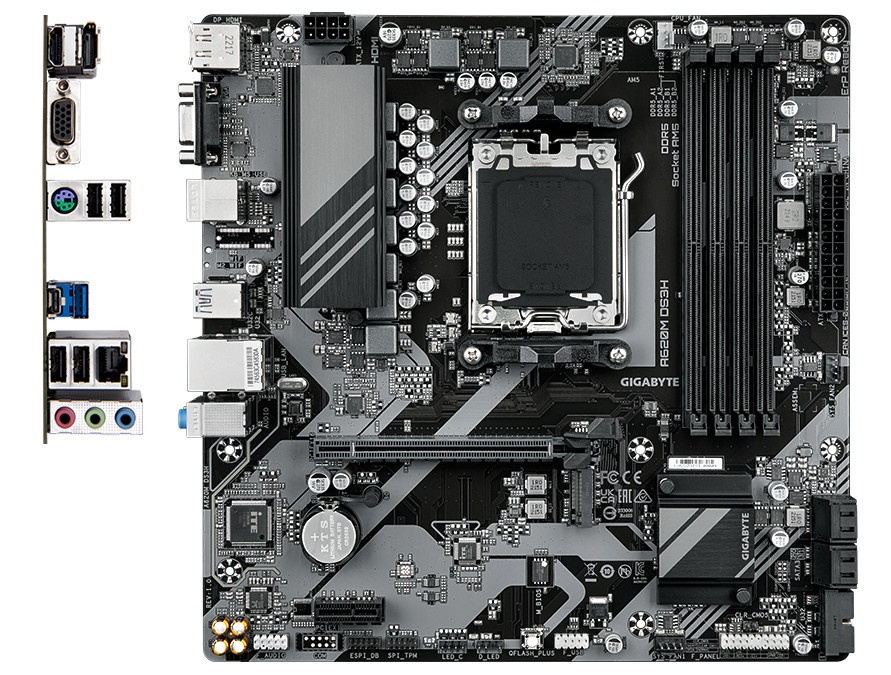Placa de bază Gigabyte A620M DS3H AM5 - Img 2