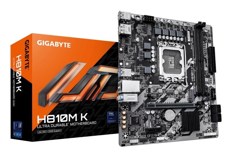 Placa de Baza GIGABYTE H810M K LGA1851, 2x DDR5, 1x DP 1x HDMI, 1x PCIE 4.0 x16 1x PCIE 3.0 x1, 1x M.2, 4x SATA 6GB/s, mATX - Img 2