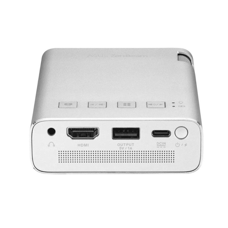 Proiector ASUS ZenBeam E1R, DLP LED 30.000 ore, WVGA 854* 480, up to FHD 1920* 1080, 200 lumeni, 500:1, distanta maxima de proiectie 3.7 m, dimensiune maxima imagine 120", boxa 2W, HDMI, USB Power output 5V/1A, USB WiFi dongle, dongle wifi inclus, 310 g, - Img 2