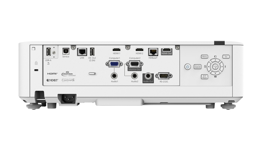 Proiector Epson EB-L630U, 3LCD, WUXGA 1920x1200, 16:10, 6200 lumeni, 2.500.000:1, laser 20.000 ore/ 30.000 ore Ecomode, zoom 1.6, dimensiune maxima imagine 500", USB 2.0 Type A, USB 2.0 Type B, RS-232C, Ethernet interface (100 Base-TX / 10 Base-T), - Img 2
