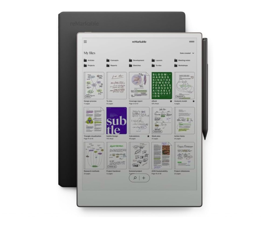 reMarkable Paper Pro with MarkerPlus and BookFolio Pro Leather (Black) - Img 2