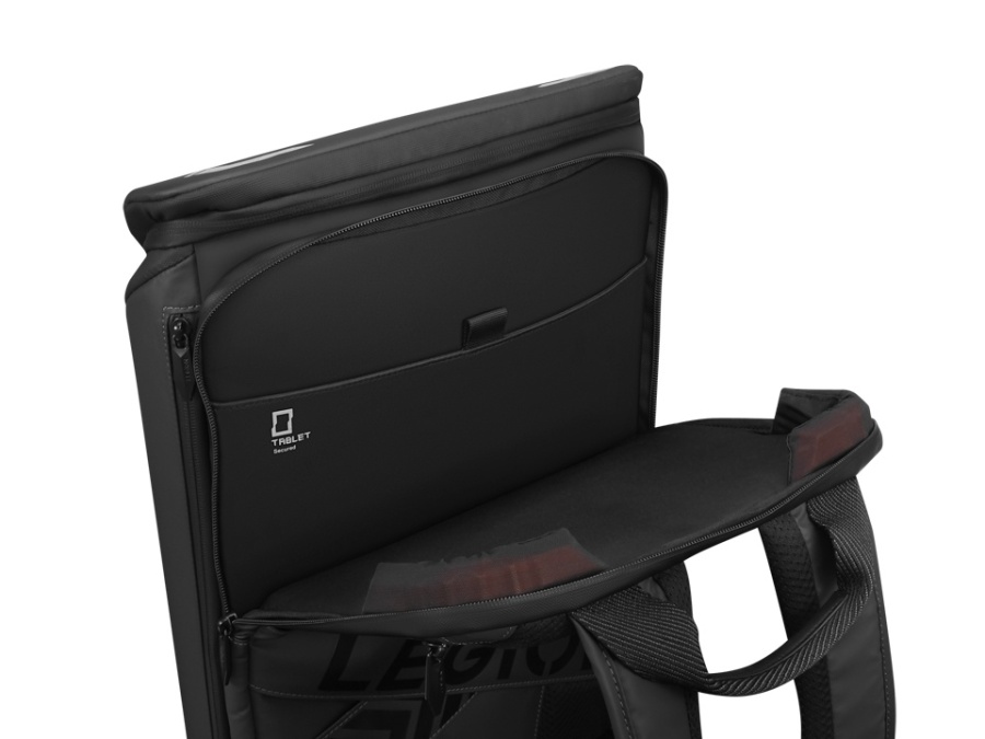 Rucsac Lenovo Legion 16 Armored GB900 pentru laptop de gaming de 16 inch; fabricat din poliester, cu invelis exterior din poliuretan; potrivit pentru dispozitive cu dimensiuni de pana la: 36 cm x 2.4 cm x 29 cm; greutate: 1.3kg; culoare: negru - Img 4
