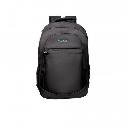 Rucsac Spacer Chicago pentru notebook de max. 17″, 3 compartimente, buzunar frontal, buzunar lateral x 2,2 manere, waterproof, poliester, negru