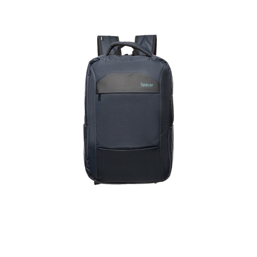 Rucsac Spacer pentru notebook de max. 15.6″, 1 compartiment, buzunar frontal x 2, buzunar lateral x 2, waterproof, poliester, albastru - Img 7