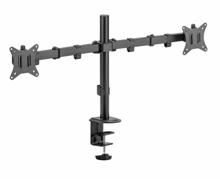 Suport 2 monitoare SeriouxMM66-C024, brat articulat monitor, compatibilitate dimensiune ecran 17"-32", greutate maximă suportata: (per ecran): 9kg, VESA: 75x75, 100x100, inclinare: +45°~-45°, pivotare: +90°~-90°, rotația ecranului: + 180°~-180°, - Img 4