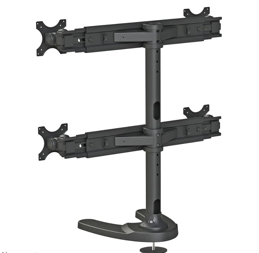 Suport cvadruplu monitor de birou Neomounts FPMA-D700DD4; pentru display-uri cu diagonale 19"-30", sistem de prindere VESA 75x75~100x100, greutate maxima suportata 8kg - per ecran, full motion, tilt +180°, swivel +180°, rotate +360°; inaltime reglabila - Img 3