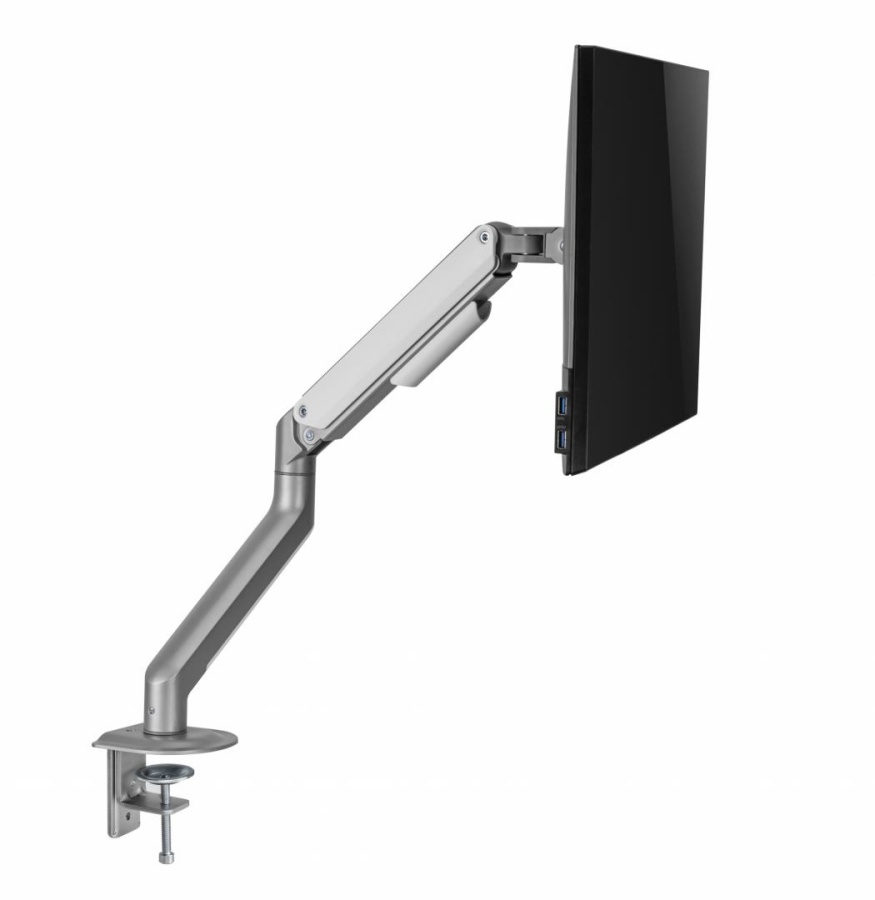 Suport monitor Serioux MM63-C012, compatibilitate dimensiune ecran 17"-32", greutate maximă suportata: (per ecran): 2~9kg, VESA: 75x75, 100x100, inclinare: +55°~-55°, pivotare: +90°~-90°, rotația ecranului: + 180°~-180°, instalare: clemă, grommet - Img 9