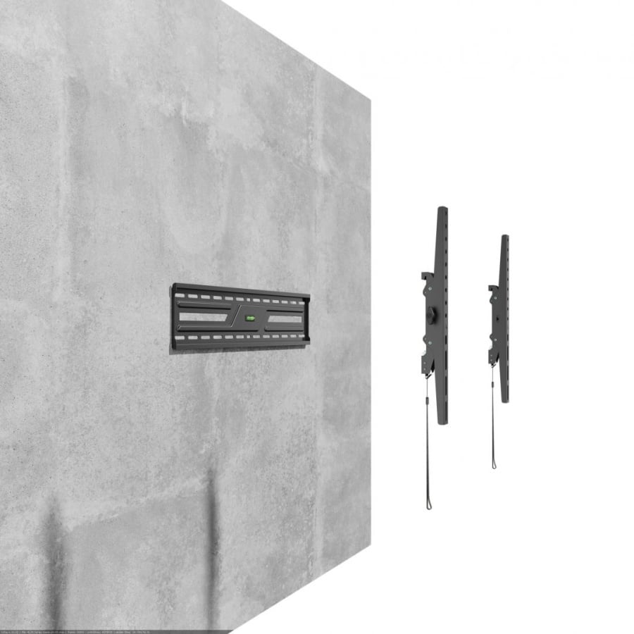 Suport perete TV Serioux 37-86" Tilt 75kg Profil 50mm Material: Otel Finisarea suprafeței: vopsea electrostatica Dimensiune ecran: 37"-86" Compatibilitate VESA: 75x75, 100x100, 100x150, 150x100, 100x200, 200x100, 150x150, 200x200, 200x300, 300x200, - Img 9