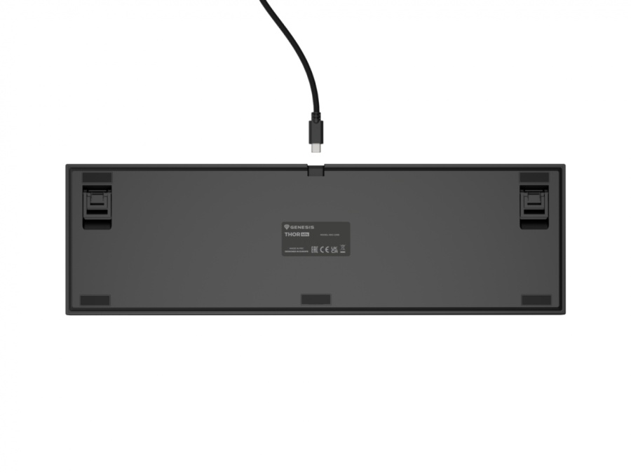 Tastatura gaming mecanica cu fir Genesis Thor 404 , iluminare RGB, switch-uri Peach, 107 taste, 11 butoane multimedia, negru - Img 3