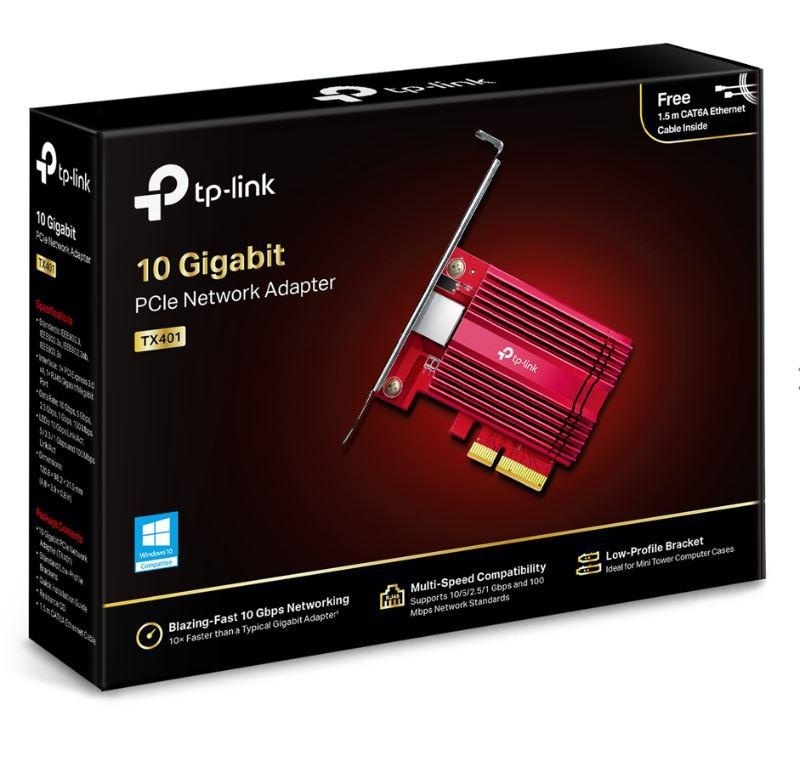 TP-LINK Adaptor de rețea 10 Gbps PCIe, Standarde și Protocoale: IEEE 802.3, IEEE 802.3u, IEEE 802.3ab, IEEE 802.3bz, IEEE802.3an, IEEE802.3az, IEEE 802.3x, Interfață: 1× Slot PCI Express 3.0 ×4, 1× Port RJ45 Gigabit/Megabit, Rate de transfer: 100 Mbps, 1 - Img 3