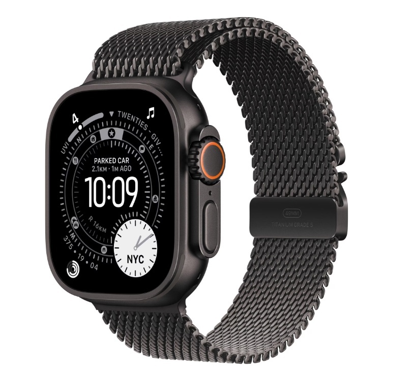 Apple Watch Ultra 3 GPS + Cellular 49mm Black Titanium Case with Black Titanium Milanese Loop - Small - Img 2