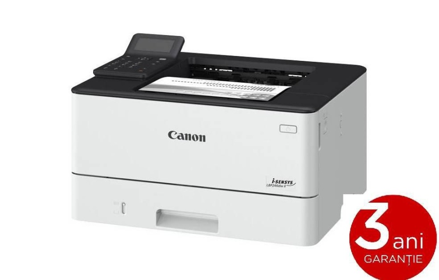 CANON LBP246DW II MONO LASER PRINTER, Format A4, Viteza printare: 40ppm, Duplex automat, Rezolutie: 1200 x 1200 dpi, FPO: 5 sec., Limbaje printare: UFRII, PCL 5e1, PCL6, Adobe® PostScript3, Capacitate hartie: standard-250+100 coli, max.-900 coli, - Img 2