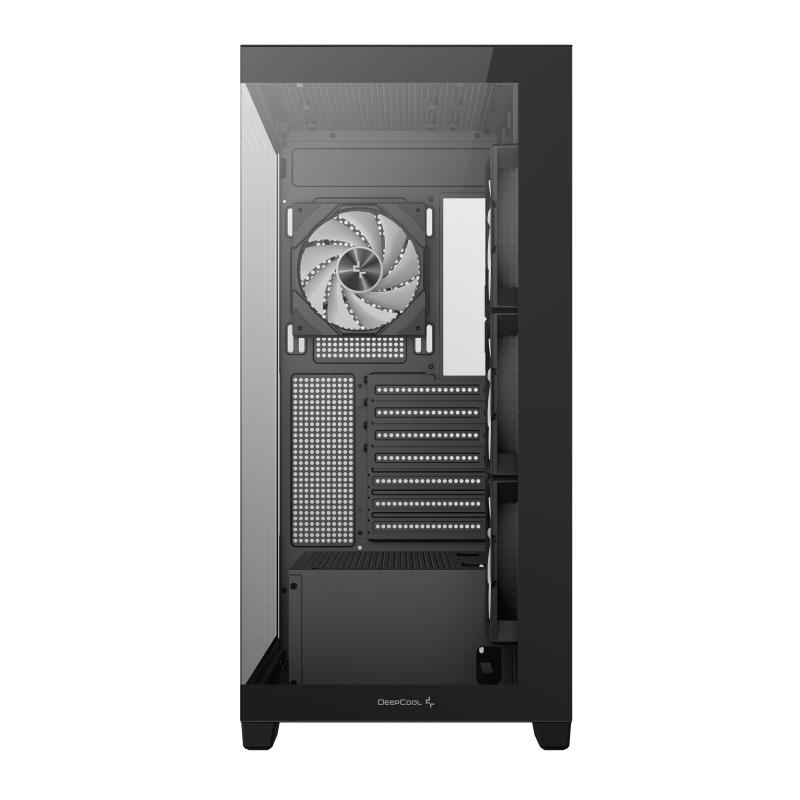 Carcasa DEEPCOOL CG580 4F Mid Tower ARGB NEGRU, Tempered Glass+ABS+SGCC, Sloturi Expansiune 7, Drive Bays: 2x3.5" 2x2.5", Ventilatoare Suportate: 10 (spate: 1x120mm sau 1x140mm, sus: 3x120mm sau 2x140mm, lateral: 3x120mm, jos: 1x120mm, invaluit in sursa: - Img 6