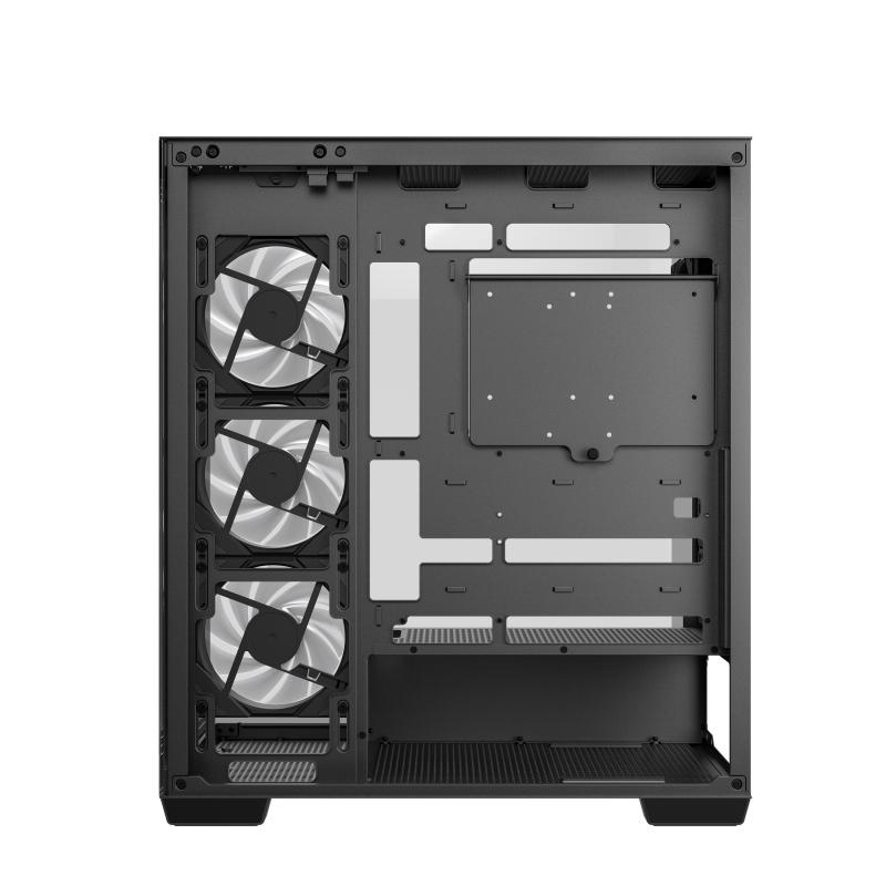 Carcasa DEEPCOOL CG580 4F Mid Tower ARGB NEGRU, Tempered Glass+ABS+SGCC, Sloturi Expansiune 7, Drive Bays: 2x3.5" 2x2.5", Ventilatoare Suportate: 10 (spate: 1x120mm sau 1x140mm, sus: 3x120mm sau 2x140mm, lateral: 3x120mm, jos: 1x120mm, invaluit in sursa: - Img 8