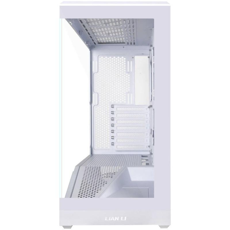 Carcasa LIAN LI VECTOR V100 RGB ALB, Tempered Glass, Sloturi Expansiune 9, Drive Bays: 1x3.5" 1x2.5", Ventilatoare Suportate: 9, Ventilatoare Incluse: 4x120mm Format Placa De Baza Suportat: Mini-ITX, Micro-ATX, ATX, Lungime Maxima Placa Video: 420mm, - Img 3