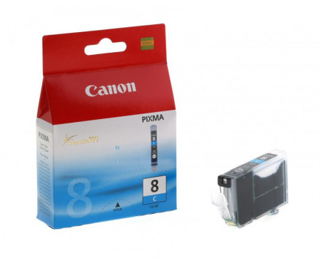 Cartus cerneala Canon CLI-8C, cyan, capacitate 13ml, pentru Canon Pixma IP4200, Pixma IP4300, Pixma IP4500, Pixma IP5200, Pixma IP5300, Pixma IP6600D, Pixma IP6700D, Pixma MP500, Pixma MP530, Pixma MP600, Pixma MP610, Pixma MP800, Pixma MP810, Pixma