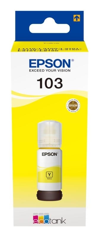 Cartus cerneala Epson 103 ECOTANK , yellow, capacitate 70ml, pentru L1110, L1110 CIS, L1110 MEAF, L3100 CIS, L3101 CIS, L3110, L3110 CIS, L3110 MEAF, L3111. - Img 3
