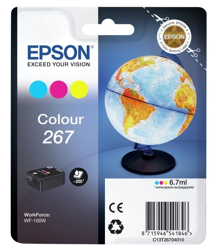 Cartus cerneala Epson 267 color, singlepack,pentru WorkForce WF-100W. - Img 3
