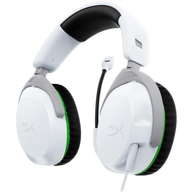Casti gaming cu fir HyperX CloudX Stinger 2 Xbox/PC, jack 3,5mm pentru conectare direct la controller, drivere 50mm, slidere gradate, microfon cu noise cancelling, spuma cu memorie, alb - Img 2