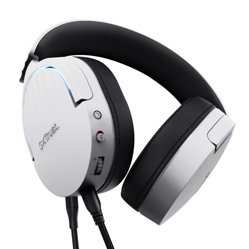 Casti gaming TrustGXT 490P Fayzo cu fir, interfata USB 2.0, frecventa de raspuns 20 Hz - 20.000 Hz, sensivitate 100 dB, alb - Img 3