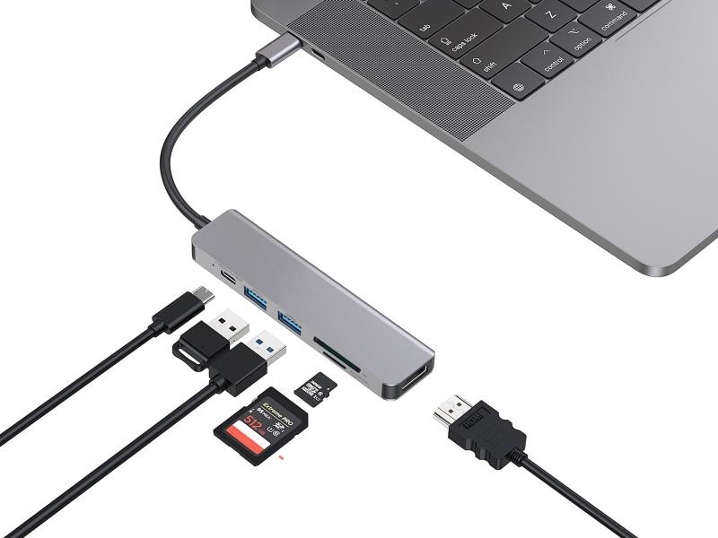 CONCEPTRONIC DONN02G 6-in-1 USB 3.2 Gen 1 Docking Station, USB 3.0 x 2, 60W USB PD, HDTV, SD, TF/MicroSD, 35.8 x 120 x 15 mm - Img 11