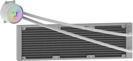 Cooler Procesor AQYRIS AQUARIUS 360 AIO ALB, marime radiator 360mm, 3 ventilatoare ARGB, Viteza ventilatoare 800-2400 RPM +/- 10%, Suport AMD: AM4, AM5 suport INTEL: LGA 20xx/115x/1200/1700, Airflow: 30-85 CFM, Nivel de zgomot pompa: 23dBA, Nivel de - Img 5