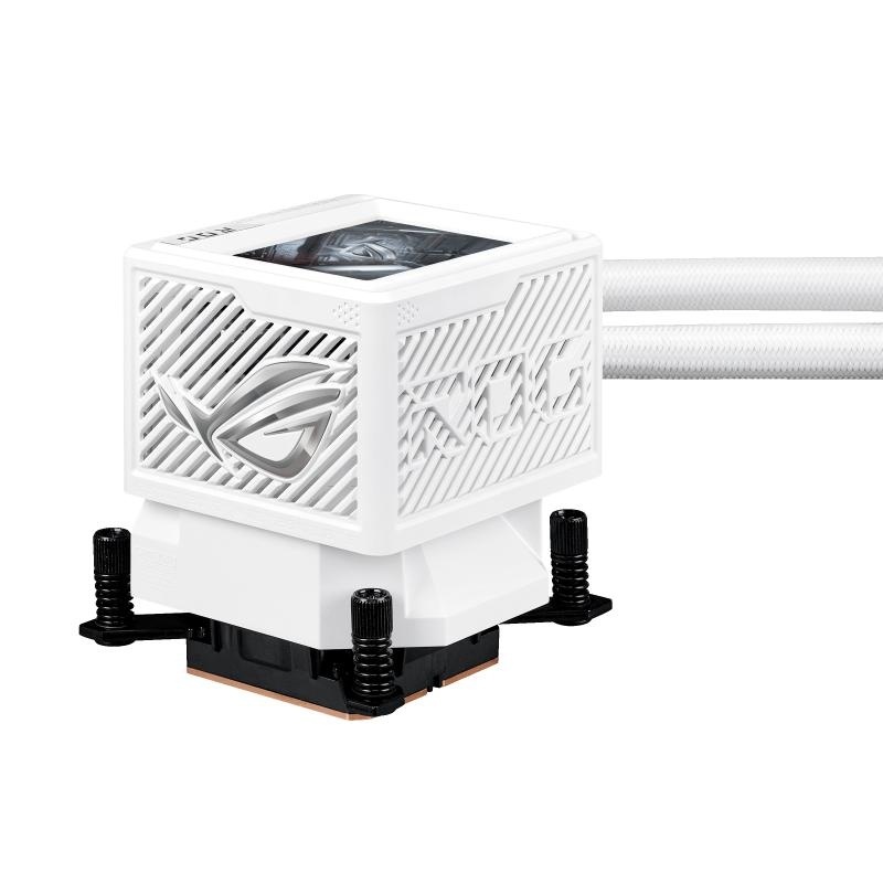 Cooler Procesor ASUS ROG RYUJIN III 360 ARGB EXTREME ALB, marime radiator 399.5mm, 3 ventilatoare ARGB, Viteza ventilatoare 2800 RPM +/- 10%, Viteza pompa: 5100 +/- 10%, Suport AMD: AM4, AM5, suport INTEL: LGA 115x/1200/1700/1851, Airflow: 89.73 CFM, - Img 8