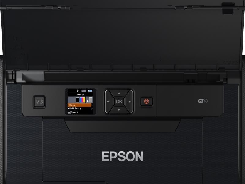 Imprimanta inkjet color portabila Epson WF-100W, dimensiune A4, viteza 7ppm alb-negru, 4ppm color, rezolutie 5760x1440 dpi, alimentare hartie 20 coli, interfata USB2.0, Wireless, Wi-Fi Direct, PictBridge, Google Cloud Print, Air Print, Epson Connect - Img 7