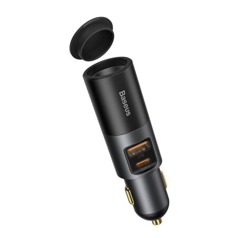 Incarcator auto Baseus Share Together, 1 x USB Output 5V/3A, 1 x USB Type-C max 5V/3A si 1 x bricheta auto 60W, total output 120W, pt. bricheta auto, gri - Img 6