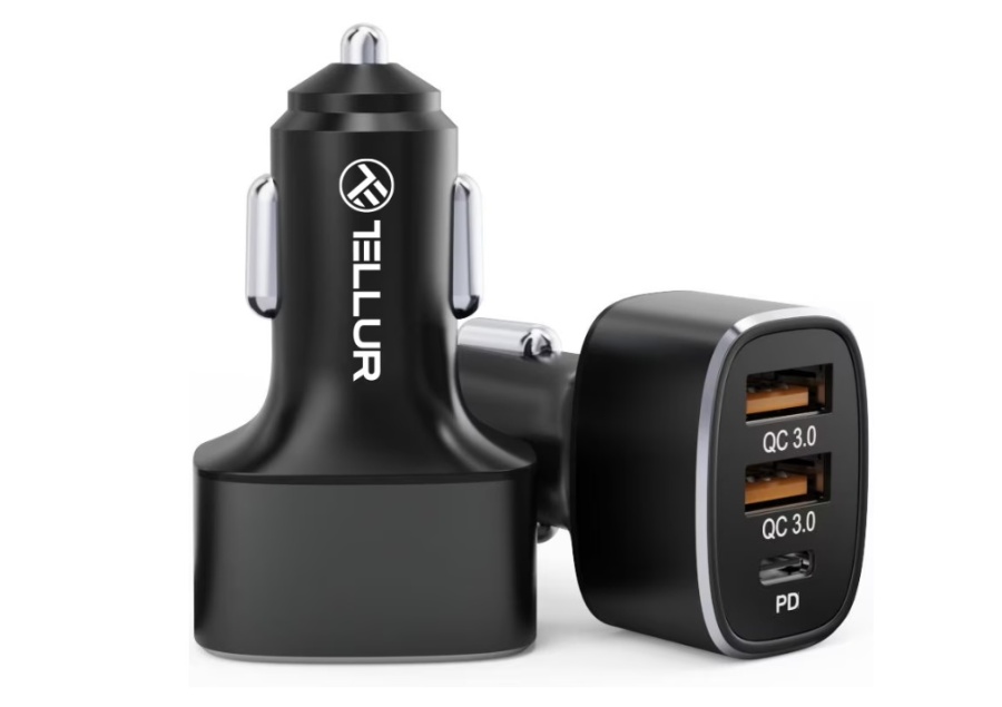 Incarcator auto Tellur FCC9 2x USB Type A QuickCharge 3.0, 1x USB Type C PowerDelivery, 56W - Img 2