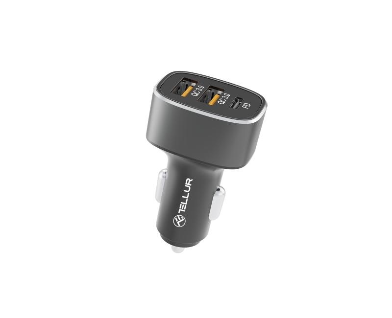 Incarcator auto Tellur FCC9 2x USB Type A QuickCharge 3.0, 1x USB Type C PowerDelivery, 56W - Img 6