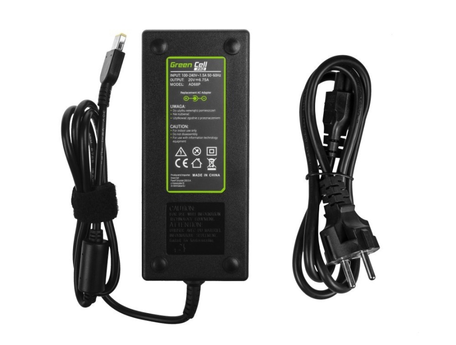 Incarcator compatibil Green Cell pentru laptop Lenovo IdeaPad Y700 Z710, Legion Y520 Y530, ThinkPad E560p T440p T540p W540 W541, Lenovo Y50-70 Y50-80 Y50p Y700 Y70-70 Yoga 720, model Lenovo 45N0361 45N0501 ADL135NDC3A SA10M42761, 135W - Img 3