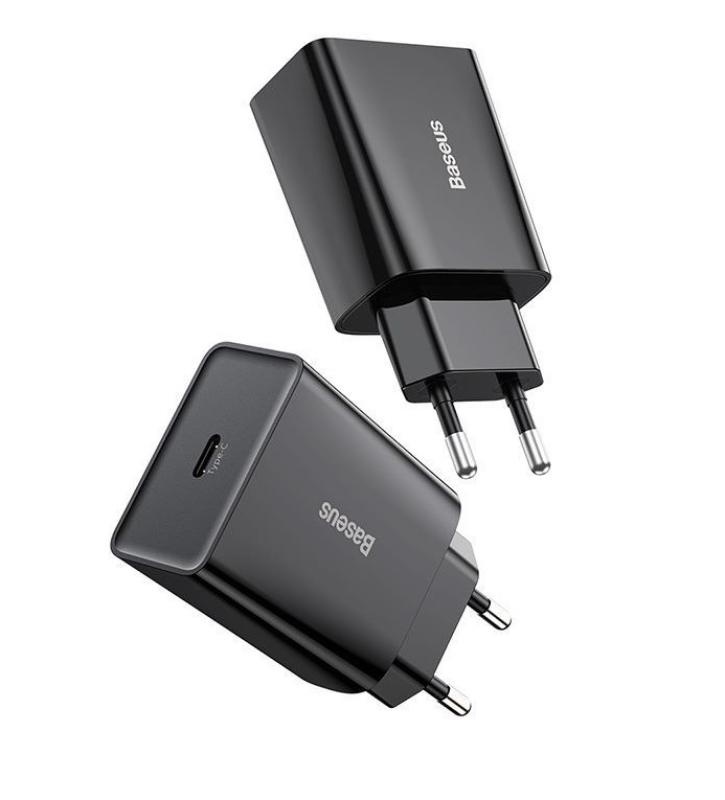 INCARCATOR retea Baseus Speed Mini, Quick Charge 20W, 1 x USB Type-C 5V/3A max, negru - Img 9