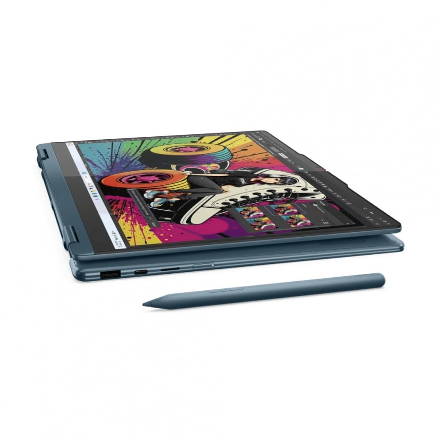 Laptop Lenovo Yoga 7 2-in-1 14AKP10, 14" 2.8K WQXGA+ (2880x1800) OLED 1100nits (peak) / 500nits (typical) Glossy / Anti-fingerprint, 100% DCI-P3, 120Hz, Dolby Vision®, TÜV Low Blue Light, DisplayHDR™ True Black 1000, Glass, Touch, AMD Ryzen™ AI 7 350 (8C - Img 4