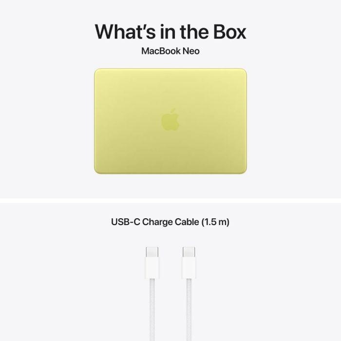 MacBook Neo 13" Retina/Apple A18 Pro (CPU 6-core, GPU 5-core, NeuralEngine16-core)/8GB/512GB - Touch ID - Citrus - INT KB (No Adapter) - 2026 - Img 3
