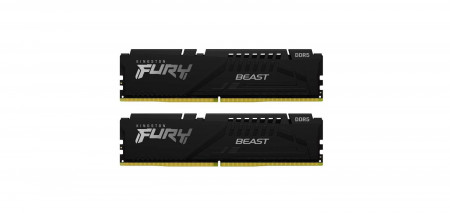 Memorie RAM Kingston, DIMM, DDR5, 64GB, 5600MHz, CL36, 1.35V, FURY Beast Black, Kit of 2