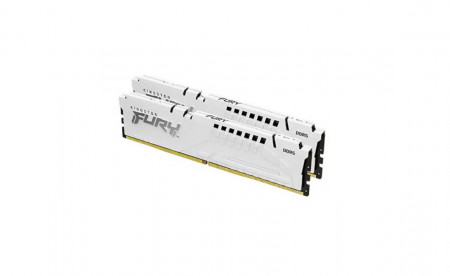 Memorie RAM Kingston, DIMM, DDR5, 64GB, 5600MHz, CL40, 1.35V, FURY Beast White, Kit of 2