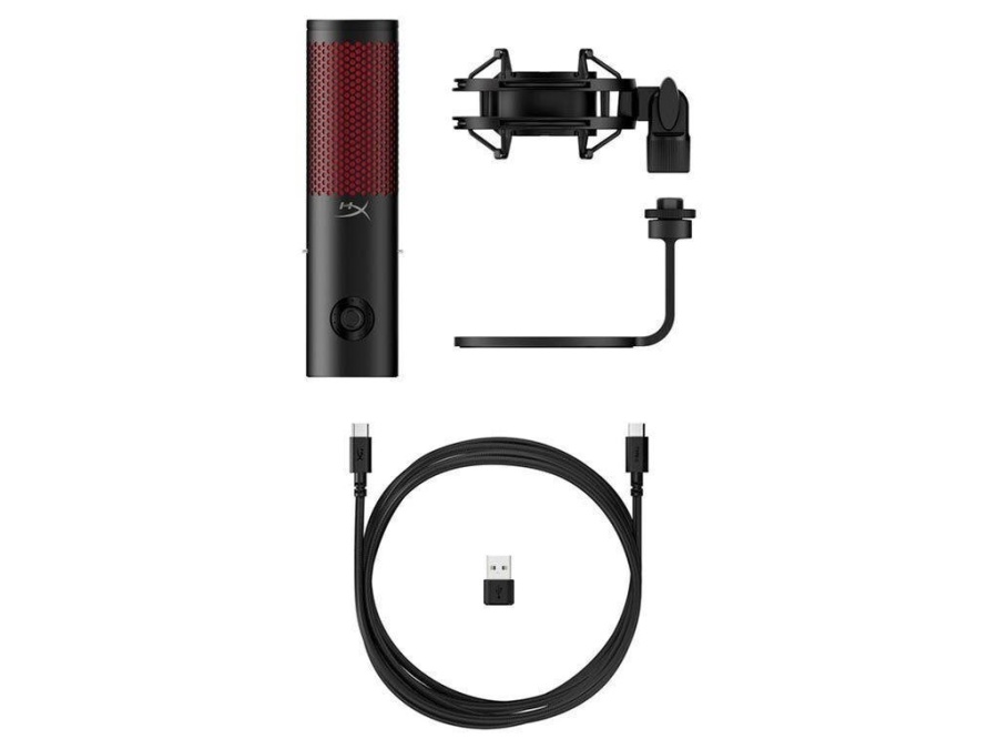 Microfon HyperX QuadCast 2, USB-C, pentru gaming, streaming si podcasting, control on-board, iluminare LED, stand antișoc demontabil, PC/Mac/PS5/PS4, negru - Img 3