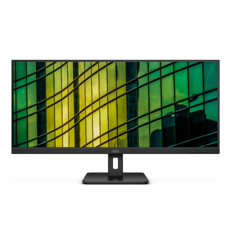 Monitor AOC 34" U34E2M, Diagonal (inch): 34, Diagonal (cm): 86, Aspect ratio: 21:9, Panel: VA, Resolution: 3440x1440, Refresh Rate: 100Hz, Response time GtG: 4ms, Brightness (max): 300 cd/m², Contrast (static) : 3000:1, Contrast (dynamic): 50M:1, Viewing