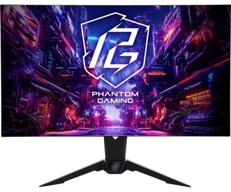 Monitor Gaming Asrock PGO32UFS PHANTOM GAMING, diagonala: 31.5", Aspect: 16:9, anti-glare, Rezolutie: 3840 x 2160, Refresh rate: Dual UHD 240Hz/ FHD 480Hz, Luminozitate: 400 cd/m2, Contrast: 1,500,000:1, unghi vizualizare: 178°(H) / 178°(V), culori: